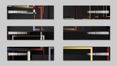 kare afiş vektör koleksiyonu. taş ve tuğla gradyan renk kompozisyonu