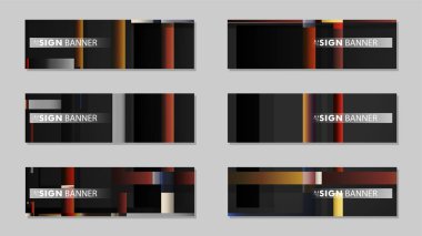 kare afiş vektör koleksiyonu. taş ve tuğla gradyan renk kompozisyonu