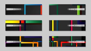kare afiş vektör koleksiyonu. renkli parlaklar degrade
