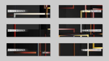 kare afiş vektör koleksiyonu. taş ve tuğla gradyan renk kompozisyonu