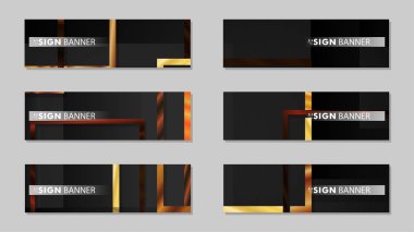 kare afiş vektör koleksiyonu. ahşap degrade renk kompozisyonu