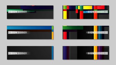 kare afiş vektör koleksiyonu. renkli parlaklar degrade