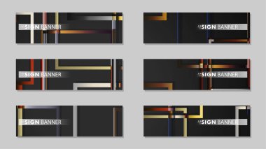 kare afiş vektör koleksiyonu. taş ve tuğla gradyan renk kompozisyonu