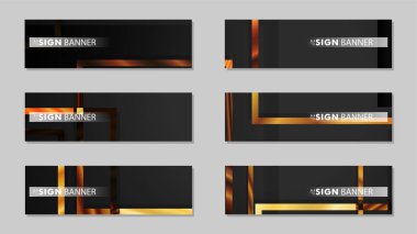 kare afiş vektör koleksiyonu. ahşap degrade renk kompozisyonu