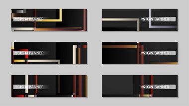 kare afiş vektör koleksiyonu. taş ve tuğla gradyan renk kompozisyonu