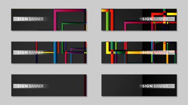 kare afiş vektör koleksiyonu. renkli parlaklar degrade