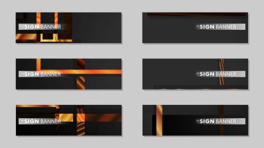 kare afiş vektör koleksiyonu. ahşap degrade renk kompozisyonu