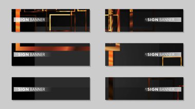 kare afiş vektör koleksiyonu. ahşap degrade renk kompozisyonu