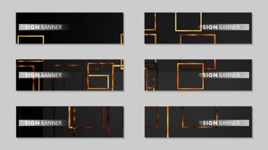 kare afiş vektör koleksiyonu. ahşap degrade renk kompozisyonu