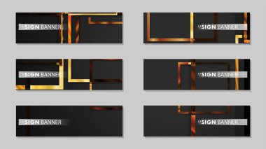 kare afiş vektör koleksiyonu. ahşap degrade renk kompozisyonu