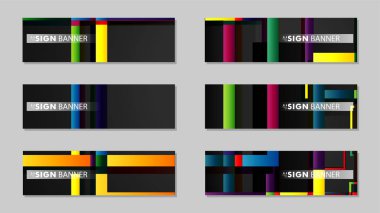 kare afiş vektör koleksiyonu. renkli parlaklar degrade