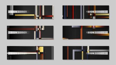 kare afiş vektör koleksiyonu. taş ve tuğla gradyan renk kompozisyonu