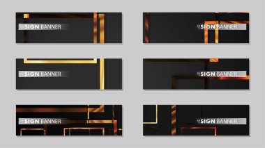 kare afiş vektör koleksiyonu. ahşap degrade renk kompozisyonu