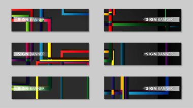 kare afiş vektör koleksiyonu. renkli parlaklar degrade