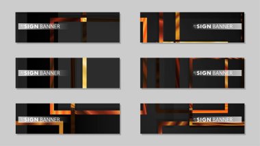 kare afiş vektör koleksiyonu. ahşap degrade renk kompozisyonu