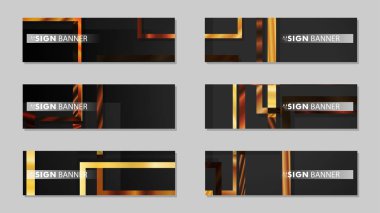 kare afiş vektör koleksiyonu. ahşap degrade renk kompozisyonu