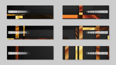 kare afiş vektör koleksiyonu. ahşap degrade renk kompozisyonu