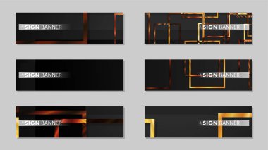 kare afiş vektör koleksiyonu. ahşap degrade renk kompozisyonu