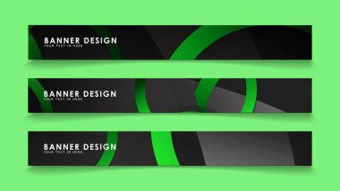 Koyu yeşil dairelerarka plan ile dikdörtgen vektör afiş ayarlayın