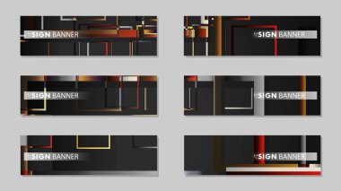 kare afiş vektör koleksiyonu. taş ve tuğla gradyan renk kompozisyonu