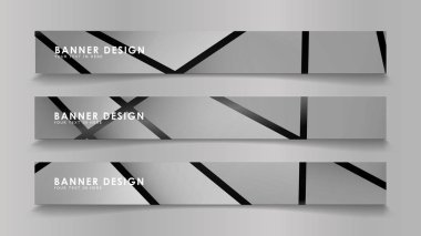 Renk degradelerinde geometrik arka planlara sahip soyut vektör afişleri