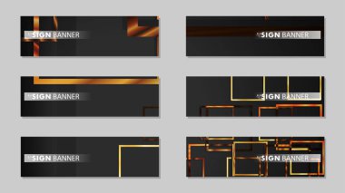 kare afiş vektör koleksiyonu. ahşap degrade renk kompozisyonu