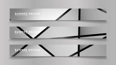 Renk degradelerinde geometrik arka planlara sahip soyut vektör afişleri