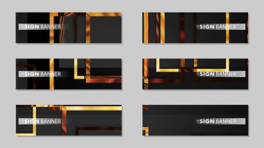 kare afiş vektör koleksiyonu. ahşap degrade renk kompozisyonu