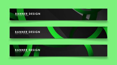 Koyu yeşil dairelerarka plan ile dikdörtgen vektör afiş ayarlayın