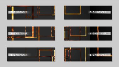 kare afiş vektör koleksiyonu. ahşap degrade renk kompozisyonu