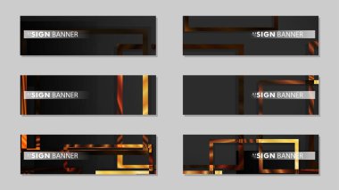 kare afiş vektör koleksiyonu. ahşap degrade renk kompozisyonu