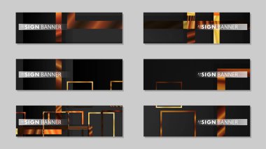 kare afiş vektör koleksiyonu. ahşap degrade renk kompozisyonu
