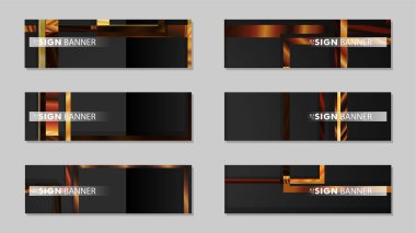 kare afiş vektör koleksiyonu. ahşap degrade renk kompozisyonu
