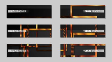 kare afiş vektör koleksiyonu. ahşap degrade renk kompozisyonu
