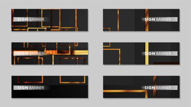 kare afiş vektör koleksiyonu. ahşap degrade renk kompozisyonu