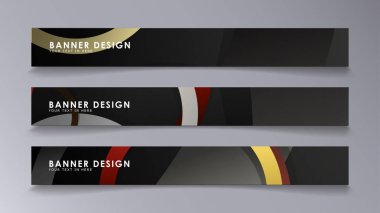 Yığılmış halkaların arka planına karşı dikdörtgen vektör afişleri. taş ve tuğla renkleri kompozisyonu