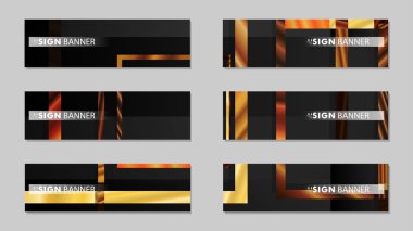 kare afiş vektör koleksiyonu. ahşap degrade renk kompozisyonu