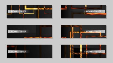 kare afiş vektör koleksiyonu. ahşap degrade renk kompozisyonu