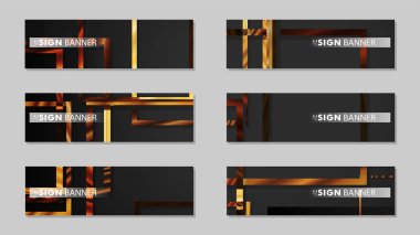 kare afiş vektör koleksiyonu. ahşap degrade renk kompozisyonu