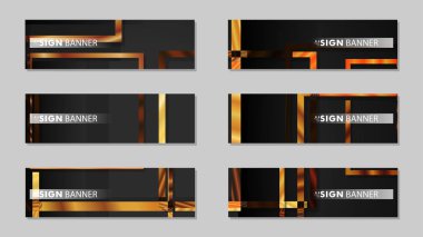 kare afiş vektör koleksiyonu. ahşap degrade renk kompozisyonu