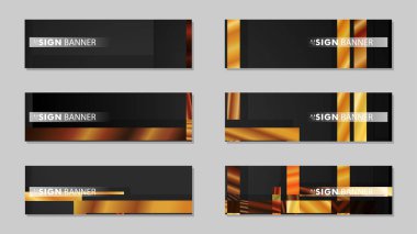 kare afiş vektör koleksiyonu. ahşap degrade renk kompozisyonu