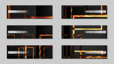 kare afiş vektör koleksiyonu. ahşap degrade renk kompozisyonu