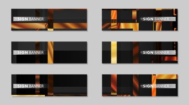 kare afiş vektör koleksiyonu. ahşap degrade renk kompozisyonu