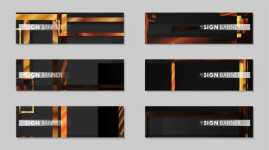 kare afiş vektör koleksiyonu. ahşap degrade renk kompozisyonu