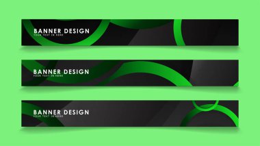 Koyu yeşil dairelerarka plan ile dikdörtgen vektör afiş ayarlayın