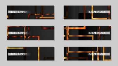 kare afiş vektör koleksiyonu. ahşap degrade renk kompozisyonu