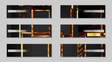 kare afiş vektör koleksiyonu. ahşap degrade renk kompozisyonu
