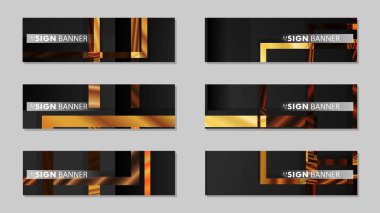 kare afiş vektör koleksiyonu. ahşap degrade renk kompozisyonu
