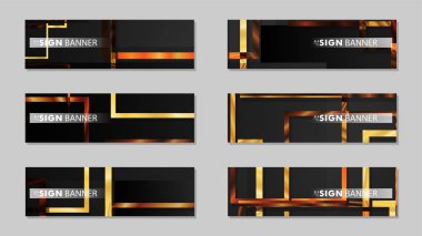 kare afiş vektör koleksiyonu. ahşap degrade renk kompozisyonu