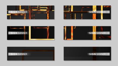 kare afiş vektör koleksiyonu. ahşap degrade renk kompozisyonu